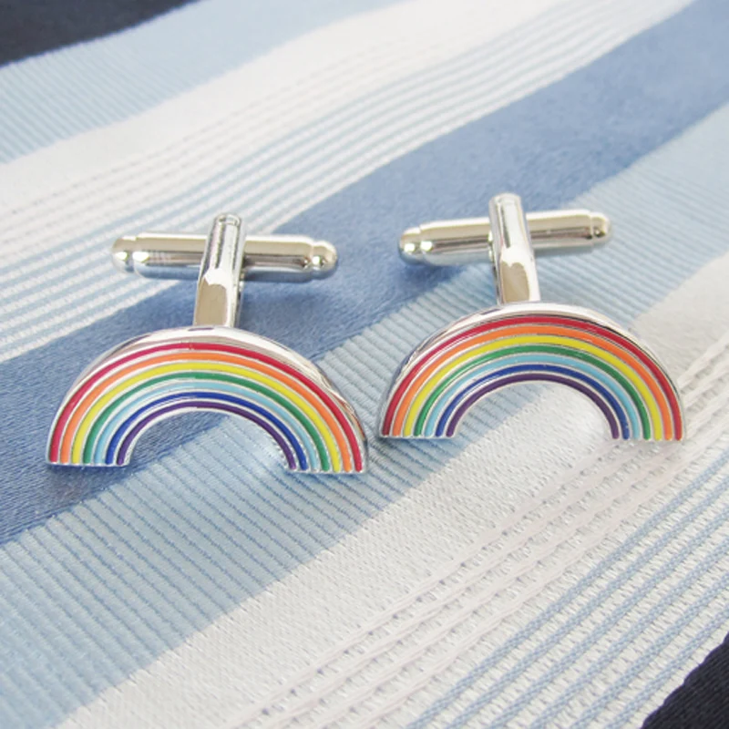 Enamel Men's Cufflinks Colorful Rainbow Cufflink Business French Shirt Cuff Accessories Anniversary Gifts For Gentleman Cufflink 
Enamel Men's Cufflinks Colorful Rainbow Cufflink Business French Shirt Cuff Accessories Anniversary Gifts For Gentleman Cufflink