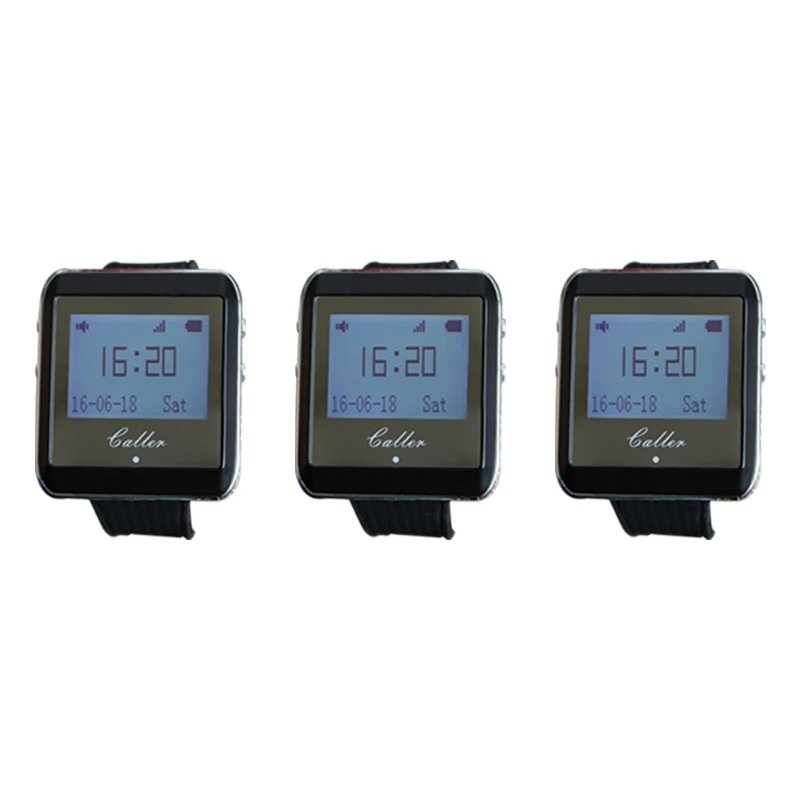 3pcs 433MHz Watch Pager Calling Receiver Wireless Calling System Waiter Call Pager Restaurant Equipments Catering
3pcs 433MHz Watch Pager Calling Receiver Wireless Calling System Waiter Call Pager Restaurant Equipments Catering