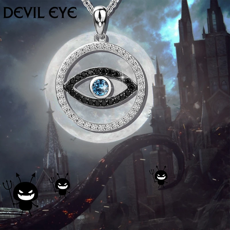 100% 925 sterling silver round shape pendant devil's eyes chain necklace with ZIrconia diy fashion jewelry making for women gift
100% 925 sterling silver round shape pendant devil's eyes chain necklace with ZIrconia diy fashion jewelry making for women gift