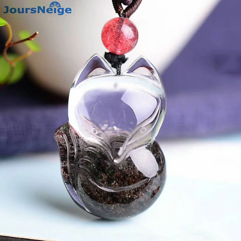 Wholesale Fine Natural Ghost Crystal Pendants Hand Carved Fox Sweater Chain Necklace Wealth Lucky for Women Men Crystal Jewelry
Wholesale Fine Natural Ghost Crystal Pendants Hand Carved Fox Sweater Chain Necklace Wealth Lucky for Women Men Crystal Jewelry