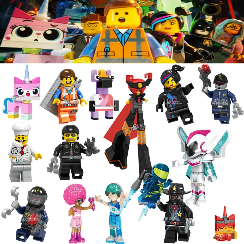 The Movie 2 Emmet Wyldstyle Sheriff Gordon Zola Bad Cop Lord Business Vitruvius Building Block Toys For kids
The Movie 2 Emmet Wyldstyle Sheriff Gordon Zola Bad Cop Lord Business Vitruvius Building Block Toys For kids