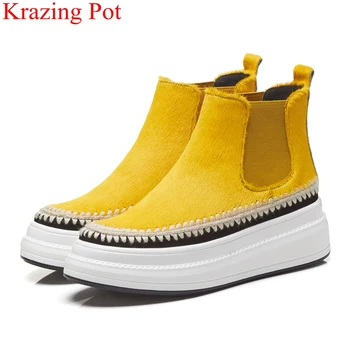 2018 superstar horsehair increased wedge high heels ankle boots women elastic band platform solid office lady winter shoes L39
2018 superstar horsehair increased wedge high heels ankle boots women elastic band platform solid office lady winter shoes L39
