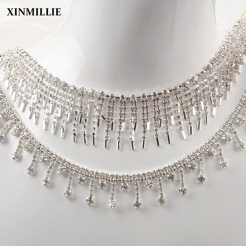 1yard/Lot Tassel Rhinestone Fringing Crystal Chain Decoration Wedding Sew On Garment Rhinestone Banding Shiny Trim High Quality
1yard/Lot Tassel Rhinestone Fringing Crystal Chain Decoration Wedding Sew On Garment Rhinestone Banding Shiny Trim High Quality
