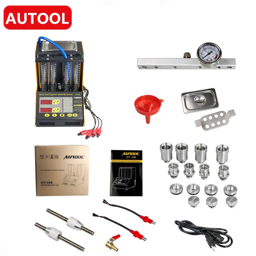 AUTOOL CT150 Car Injector Tester Ultrasonic Cleaning Auto Fuel Injectors Cleaner For Vehicle Repair 4 Cylinder Diagnostic Tool
AUTOOL CT150 Car Injector Tester Ultrasonic Cleaning Auto Fuel Injectors Cleaner For Vehicle Repair 4 Cylinder Diagnostic Tool
