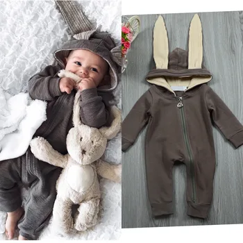 1pcs Cute Rabbit Ear Hooded Infant Rompers Baby Boys Girls zipper Clothes High quality bear Clothing Jumpsuit Climb clothes
1pcs Cute Rabbit Ear Hooded Infant Rompers Baby Boys Girls zipper Clothes High quality bear Clothing Jumpsuit Climb clothes