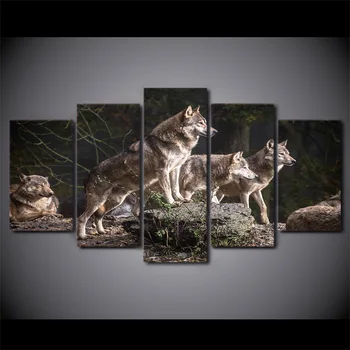 5 Pcs/Set HD Printed Animal Wolf Group Hunting Wall Poster Picture Canvas Modern Framed Painting For Wall
5 Pcs/Set HD Printed Animal Wolf Group Hunting Wall Poster Picture Canvas Modern Framed Painting For Wall