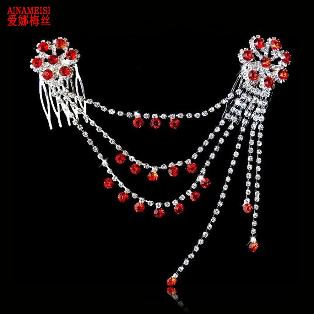 AINAMEISI 3 Colors Fashion Hair Comb Bridal Hair Jewelry For Women Silver Red White Rhinestone Charm Wedding Hair Accessories
AINAMEISI 3 Colors Fashion Hair Comb Bridal Hair Jewelry For Women Silver Red White Rhinestone Charm Wedding Hair Accessories