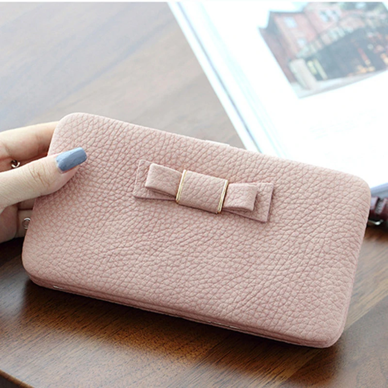 Purse bow wallet female famous brand card holders cellphone pocket PU leather women money bag clutch women wallet
Purse bow wallet female famous brand card holders cellphone pocket PU leather women money bag clutch women wallet