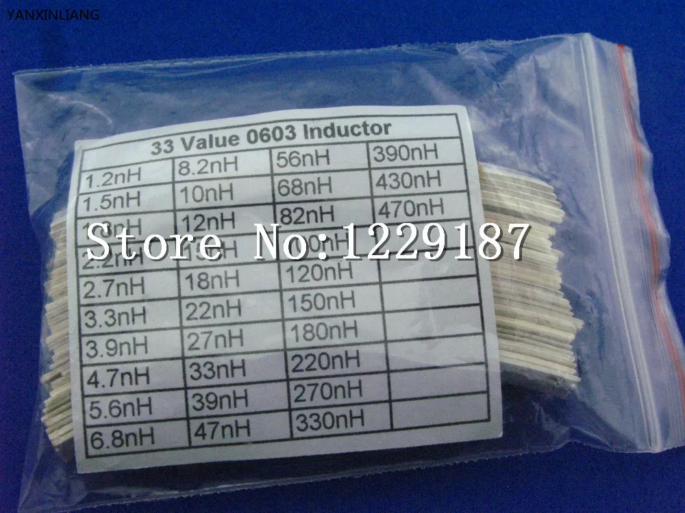 New original0603 SMD Inductor Assortment Kit high frequency inductors pack 33 value 660pcs
New original0603 SMD Inductor Assortment Kit high frequency inductors pack 33 value 660pcs