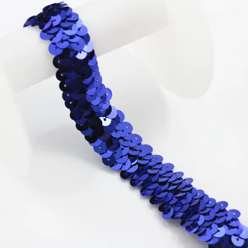 Beaded Elastic Stretch 2 Row Sequin Trim Fabric Dark Blue Ribbon Applique Braided Lace Sewing Supplies for Costume 40yard/T1083
Beaded Elastic Stretch 2 Row Sequin Trim Fabric Dark Blue Ribbon Applique Braided Lace Sewing Supplies for Costume 40yard/T1083