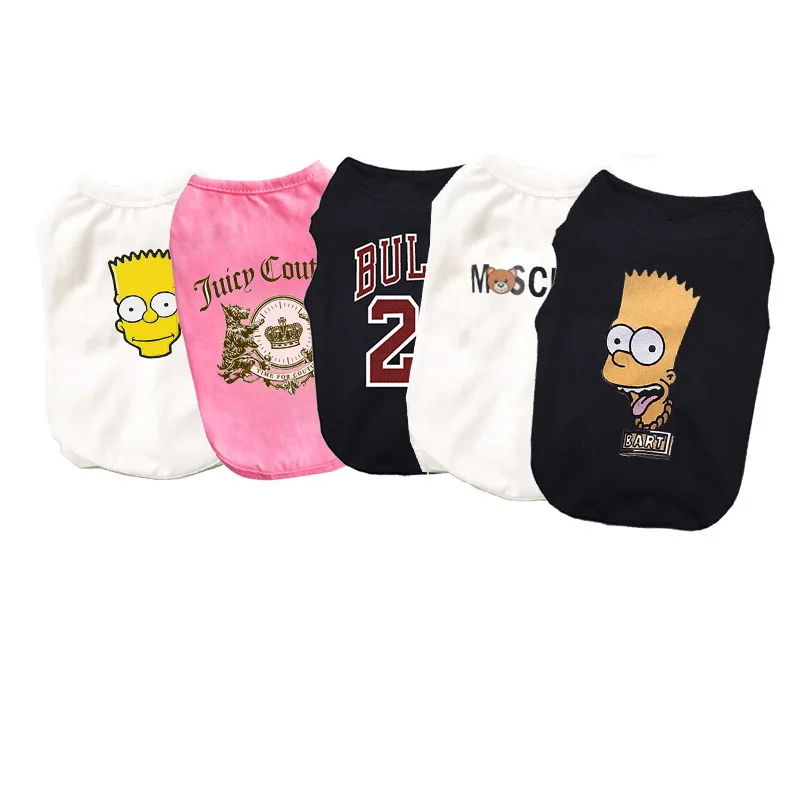 Cute Printed Summer Pets tshirt Puppy Dog Clothes Pet Cat Vest Cotton T Shirt Pug Apparel Costumes Dog Clothes for Small Dogs
Cute Printed Summer Pets tshirt Puppy Dog Clothes Pet Cat Vest Cotton T Shirt Pug Apparel Costumes Dog Clothes for Small Dogs