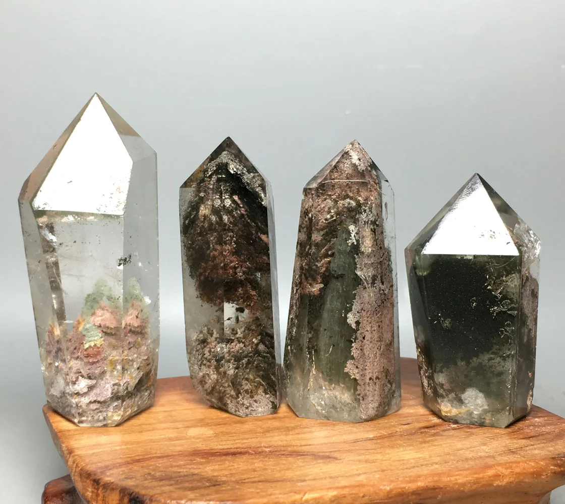 141g 4pcs Natural Phantom Green Red Ghost QUARTZ Crystal wand Point HEALING fengshui
141g 4pcs Natural Phantom Green Red Ghost QUARTZ Crystal wand Point HEALING fengshui