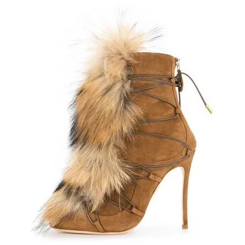 New Designer Fur Winter Boots Women Black Bronw Suede Leather Women Boots 2018 Pointed Toe Back Zipper Lace-up Thigh High Boots
New Designer Fur Winter Boots Women Black Bronw Suede Leather Women Boots 2018 Pointed Toe Back Zipper Lace-up Thigh High Boots