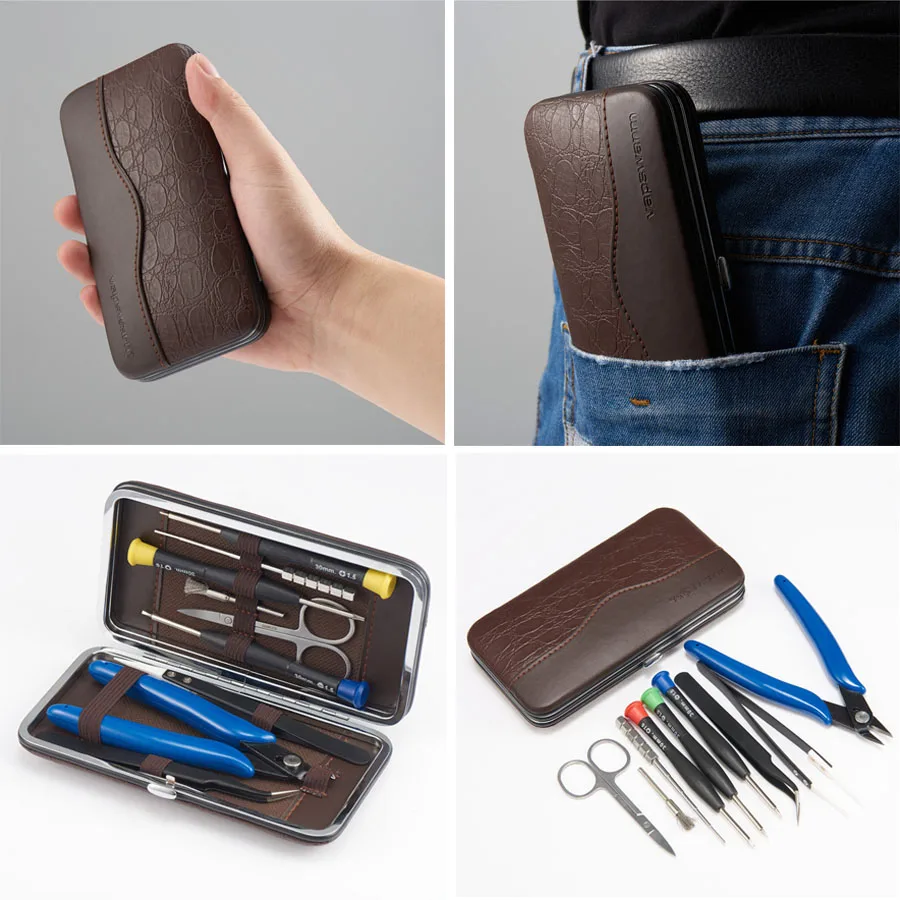 Vapswarm V3 Tool Kit Set for Vape DIY RDA RBA Building Winding Coil Jig Allen Screwdriver Scissors Pliers Tweezer Brush Carry
Vapswarm V3 Tool Kit Set for Vape DIY RDA RBA Building Winding Coil Jig Allen Screwdriver Scissors Pliers Tweezer Brush Carry