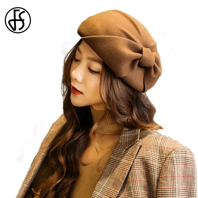 FS Winter Ladies Fashion French Beret Hat For Women Australia Wool Black Felt Fedora Female Bow Pillbox Hats Stewardess Cap
FS Winter Ladies Fashion French Beret Hat For Women Australia Wool Black Felt Fedora Female Bow Pillbox Hats Stewardess Cap