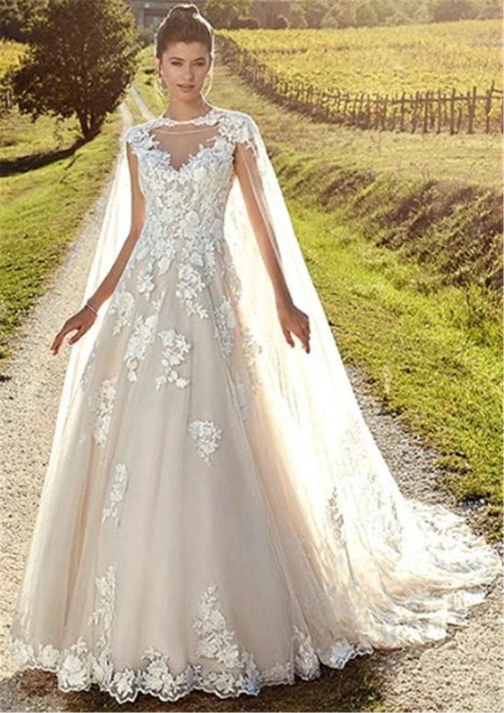 New Arrival Charming Boat Neck Wedding Dress 2019 Cap Sleeves Scoop Embroidery On Net Custom-Made Bridal Gown Vestido de Noiva
New Arrival Charming Boat Neck Wedding Dress 2019 Cap Sleeves Scoop Embroidery On Net Custom-Made Bridal Gown Vestido de Noiva