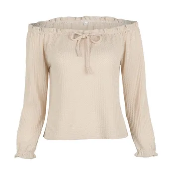 2017 New autumn sexy women ladies off shoulder blouses top fashion solid bandage slash neck casual pullovers blouse shirts tops
2017 New autumn sexy women ladies off shoulder blouses top fashion solid bandage slash neck casual pullovers blouse shirts tops
