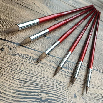 6Pcs Round Point Weasel Hair Paint Brush Set Watercolor Paint Brushes Single And Double Hook Line Pen Art Supplies Hot Sale
6Pcs Round Point Weasel Hair Paint Brush Set Watercolor Paint Brushes Single And Double Hook Line Pen Art Supplies Hot Sale