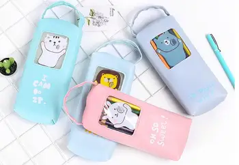 Cartoon animal pu window Pencil Case Big capacity pencil bag for kids Stationery office school supplies Escolar Papelaria
Cartoon animal pu window Pencil Case Big capacity pencil bag for kids Stationery office school supplies Escolar Papelaria