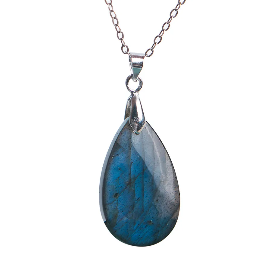 Precious Strong Blue Lights Natural Labradorite Gems Stone Crystal Water Drop Bead Necklace Charm Pendant
Precious Strong Blue Lights Natural Labradorite Gems Stone Crystal Water Drop Bead Necklace Charm Pendant