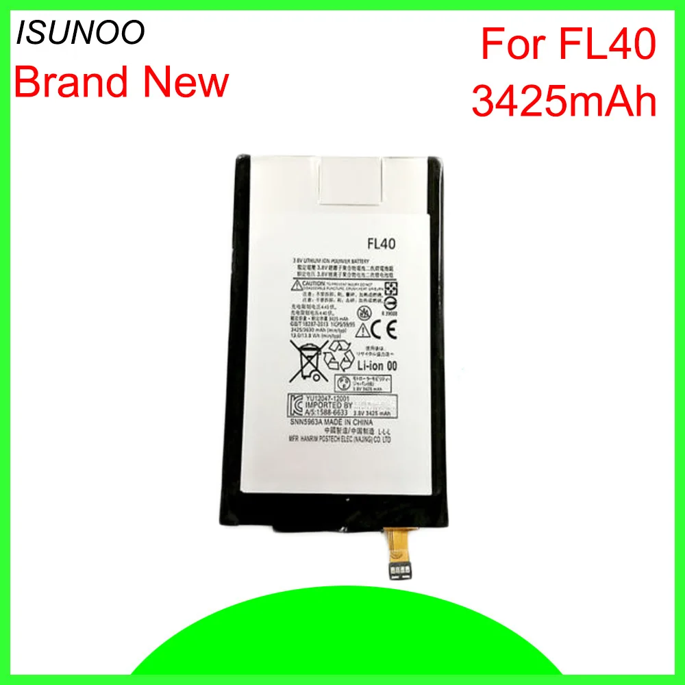 ISUNOO 3425mAh FL40 battery for Motorola Moto X 3A Dual XT1543 XT1544 Smartphone Battery
ISUNOO 3425mAh FL40 battery for Motorola Moto X 3A Dual XT1543 XT1544 Smartphone Battery