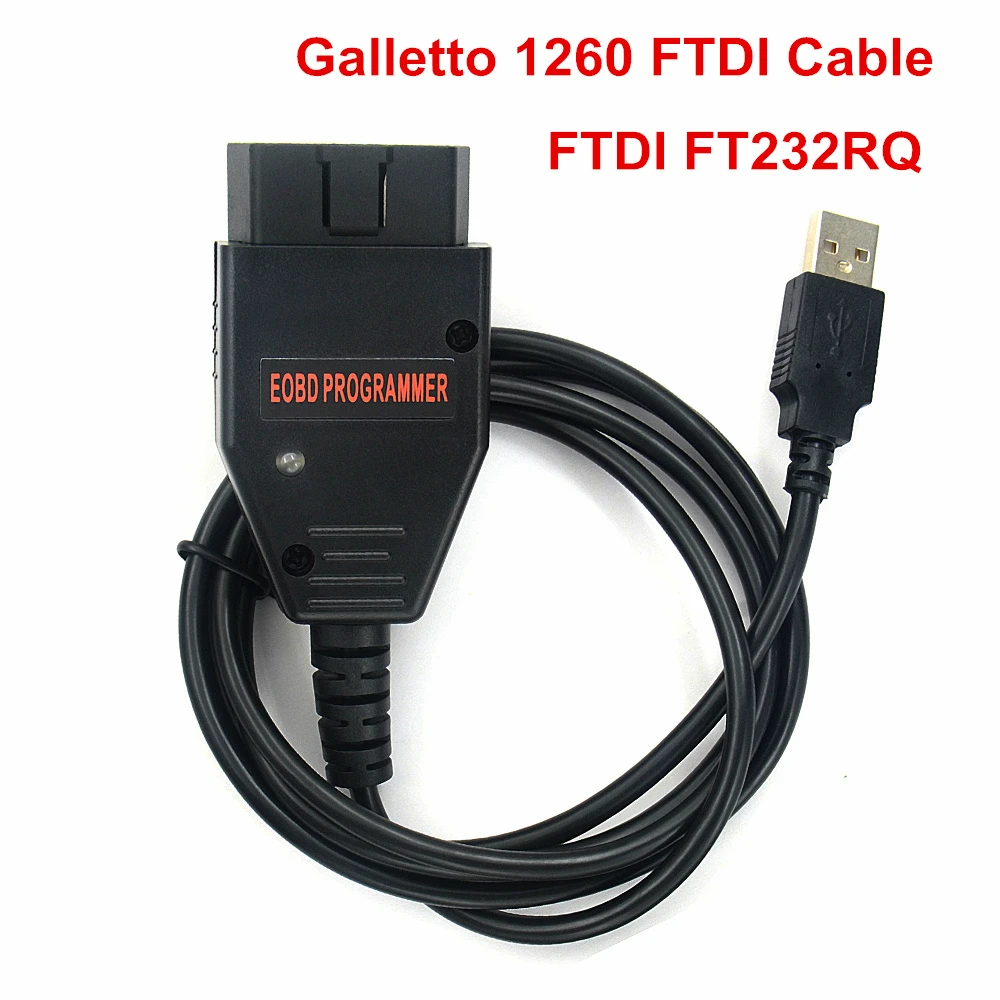 FTDI Galletto 1260 FT232RQ ECU Flasher OBD2 Diagnostic Cable 1260 OBDII FT232 EOBD ECU Programmer For EDC15 EDC16 OBD Connector
FTDI Galletto 1260 FT232RQ ECU Flasher OBD2 Diagnostic Cable 1260 OBDII FT232 EOBD ECU Programmer For EDC15 EDC16 OBD Connector