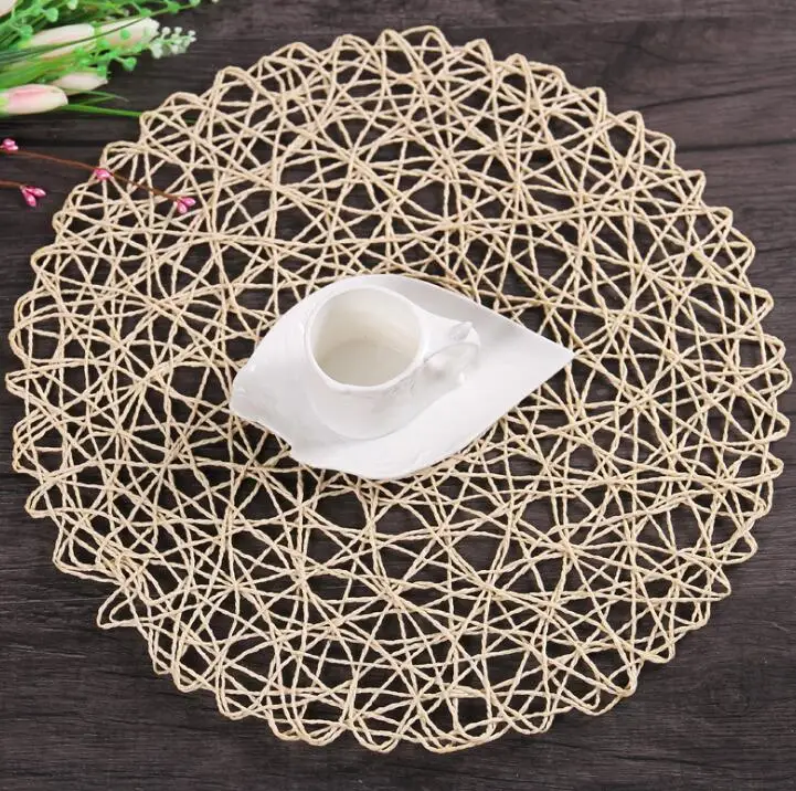 Placemats for Table Rural Hollow Mat Round Woven Dining Placemat Pads Dinnerware Cup Coaster Home Table Decoration & Accessories
Placemats for Table Rural Hollow Mat Round Woven Dining Placemat Pads Dinnerware Cup Coaster Home Table Decoration & Accessories