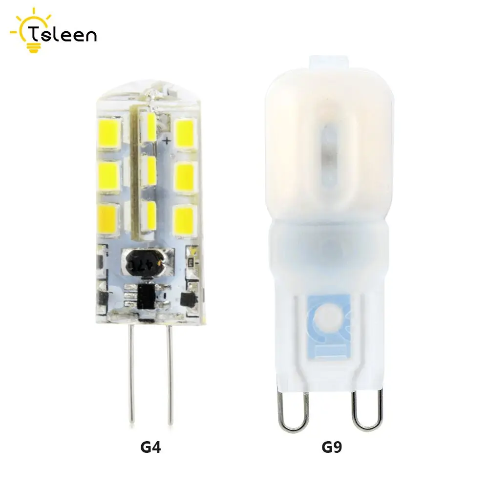 NEW High Quality G4 / G9 LED Lamp 3W 5W Mini LED Bulb AC 220V DC 12V SMD2835 Spotlight Chandelier Lighting Replace Halogen Lamps
NEW High Quality G4 / G9 LED Lamp 3W 5W Mini LED Bulb AC 220V DC 12V SMD2835 Spotlight Chandelier Lighting Replace Halogen Lamps