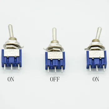 5Pcs ON-OFF-ON 3 Pin 3 Position Mini Latching Toggle Switch SPDT AC 125V/6A 250V/3A
5Pcs ON-OFF-ON 3 Pin 3 Position Mini Latching Toggle Switch SPDT AC 125V/6A 250V/3A