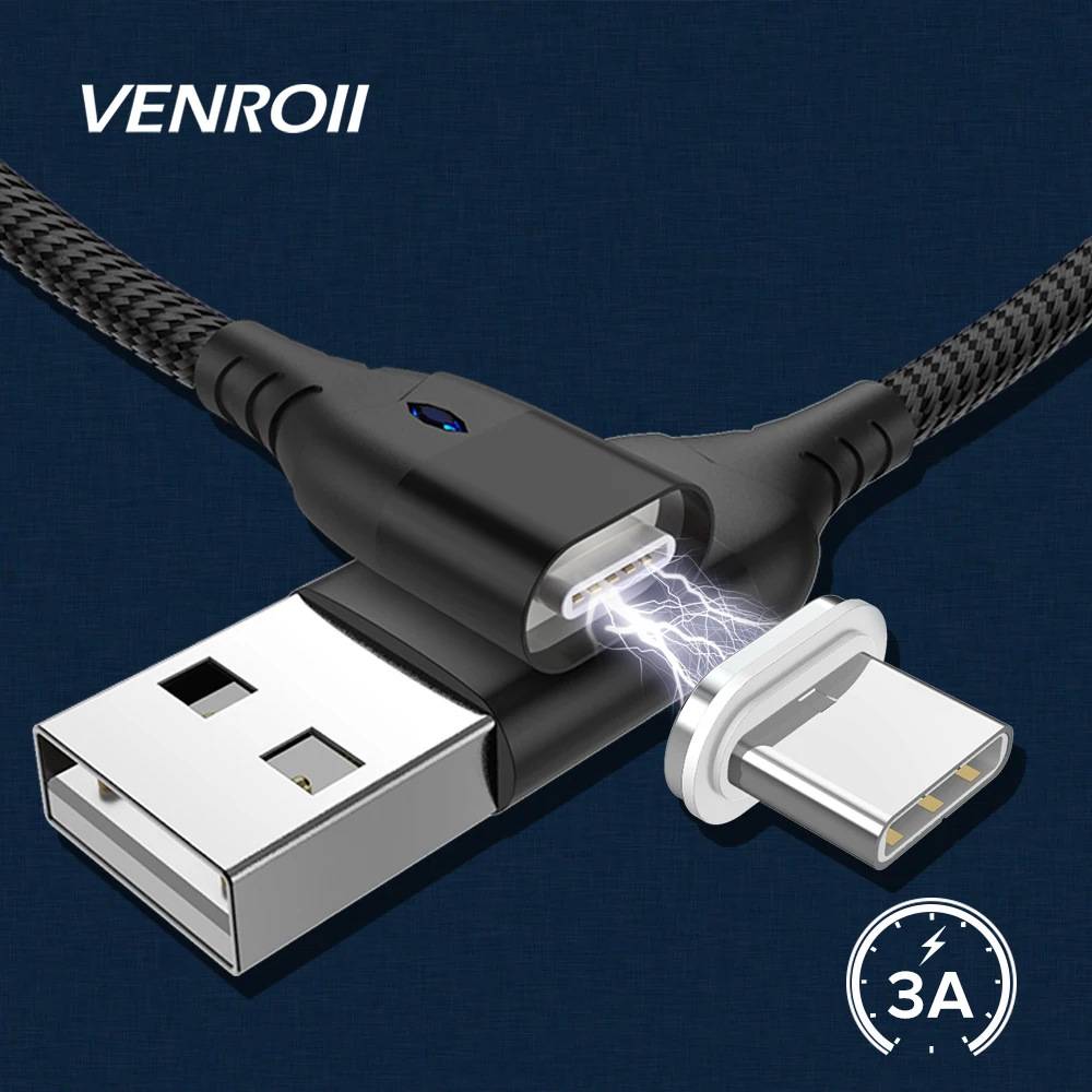 Magnetic Type C USB Cable 3A Fast Charging Cord 3 in 1 Wire Magnet 1m Nylon Charger Kable for Samsung Galaxy S10 S9 S8 Note 9 8
Magnetic Type C USB Cable 3A Fast Charging Cord 3 in 1 Wire Magnet 1m Nylon Charger Kable for Samsung Galaxy S10 S9 S8 Note 9 8