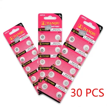 30 PCS 377 Battery cheap Watch Battery LR626 AG4 SR626SW 1.55V Alkaline Button Cell Coin Battery for Watch Toy Calculator
30 PCS 377 Battery cheap Watch Battery LR626 AG4 SR626SW 1.55V Alkaline Button Cell Coin Battery for Watch Toy Calculator