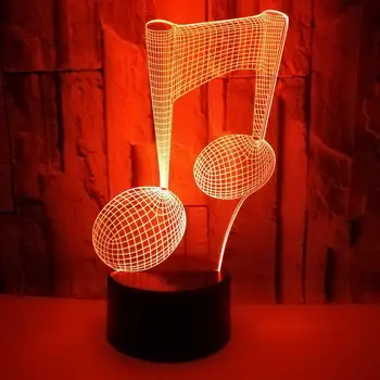 Colorful LED 3D Vision Night Light Music Note Image Touchment Control Color 3D Night Lamp Desk Light
Colorful LED 3D Vision Night Light Music Note Image Touchment Control Color 3D Night Lamp Desk Light