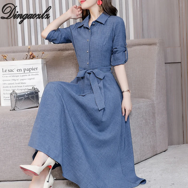 Dingaozlz Plus Size Women dress Vestidos M-3XL 2019 Autumn New Turn-down Collar Long Sleeve dress Solid Color Cotton Linen Dress
Dingaozlz Plus Size Women dress Vestidos M-3XL 2019 Autumn New Turn-down Collar Long Sleeve dress Solid Color Cotton Linen Dress
