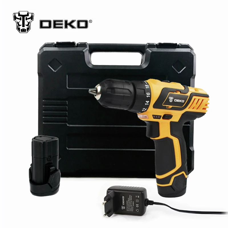 DEKO GCD10.8DU3 10.8V DC New Design Household Lithium-Ion Battery Cordless Drill/Driver Power Tools Electric Drill
DEKO GCD10.8DU3 10.8V DC New Design Household Lithium-Ion Battery Cordless Drill/Driver Power Tools Electric Drill