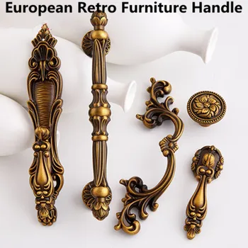 96mm 128mm European retro style antique brass kitchen cabinet wardrobe door handle bronze cupboard dresser drawer knob pull 5"
96mm 128mm European retro style antique brass kitchen cabinet wardrobe door handle bronze cupboard dresser drawer knob pull 5"
