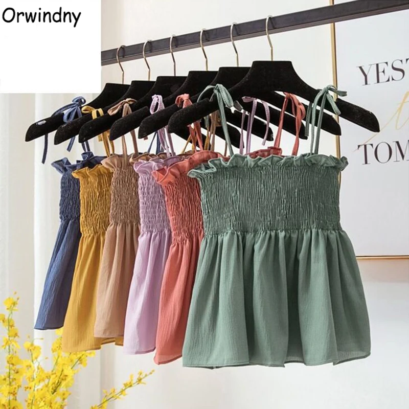 Orwindny Women Summer Camis Ruffles Sweet Chic Tee shirts Camis for Female Tanks Tops Girls
Orwindny Women Summer Camis Ruffles Sweet Chic Tee shirts Camis for Female Tanks Tops Girls