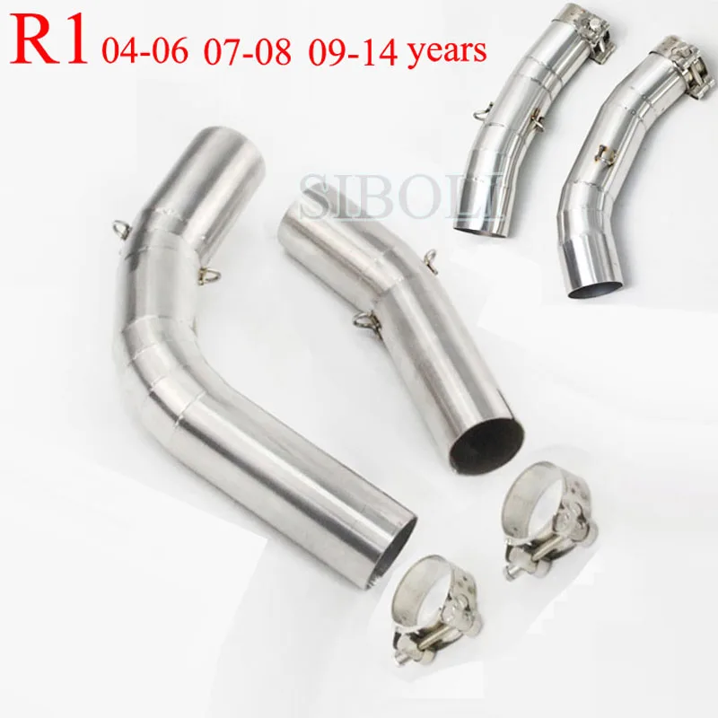 R1 Motorbike Middle Link Pipe Stainless Steel Motorcycle Parts Slip-on Exhaust For YAMAHA YZF R1 2004-06 2007-08 2009-14 Years
R1 Motorbike Middle Link Pipe Stainless Steel Motorcycle Parts Slip-on Exhaust For YAMAHA YZF R1 2004-06 2007-08 2009-14 Years