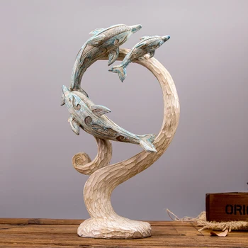 Creative Dolphins display household TV cabinet porch jewelry Marine animal resin crafts store living room decoration statue
Creative Dolphins display household TV cabinet porch jewelry Marine animal resin crafts store living room decoration statue