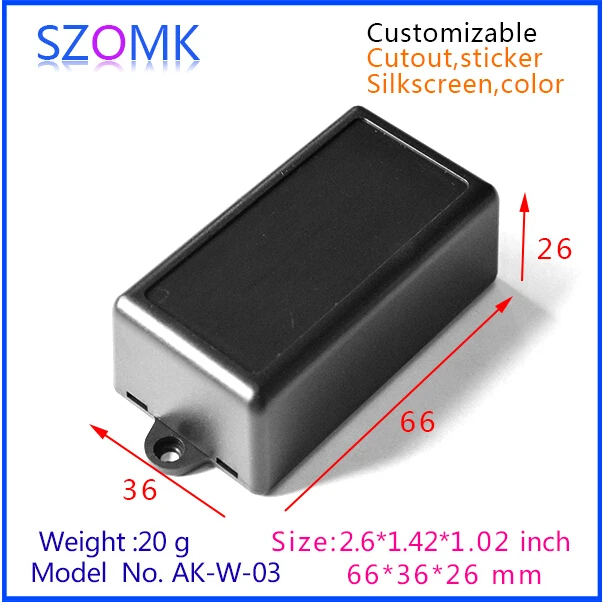 small plastic enclosure electric distribution box (10 pcs) 66*36*26mm small plastic boxes for PCB diy electronic box
small plastic enclosure electric distribution box (10 pcs) 66*36*26mm small plastic boxes for PCB diy electronic box