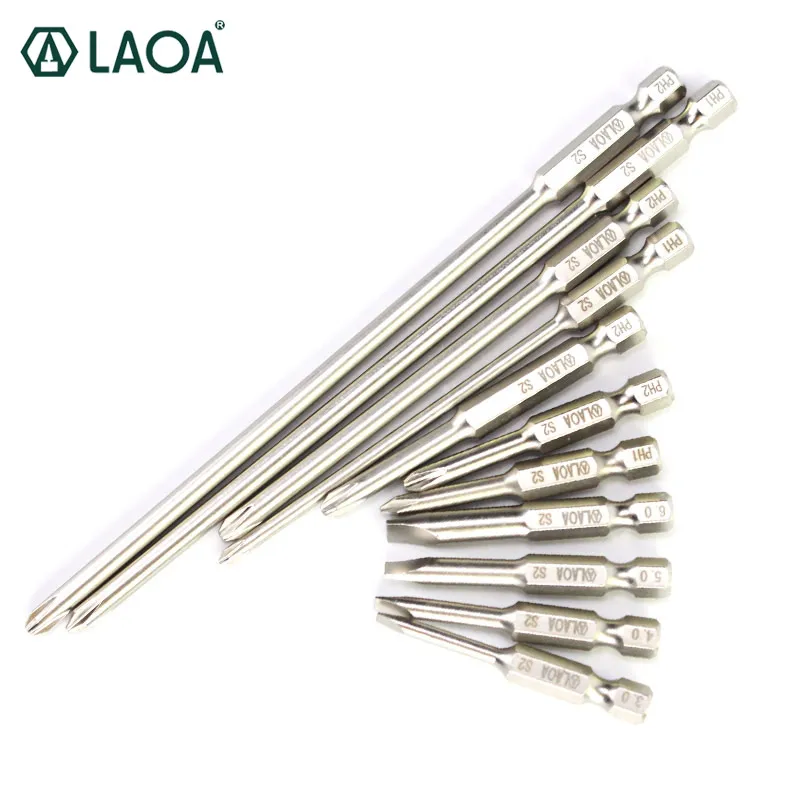 LAOA 2pcs S2 Alloy Steel Philips/Slotted Screwdriver Tips with Magnetic Pneumatic Electric Screwdrivers Drill Bits
LAOA 2pcs S2 Alloy Steel Philips/Slotted Screwdriver Tips with Magnetic Pneumatic Electric Screwdrivers Drill Bits