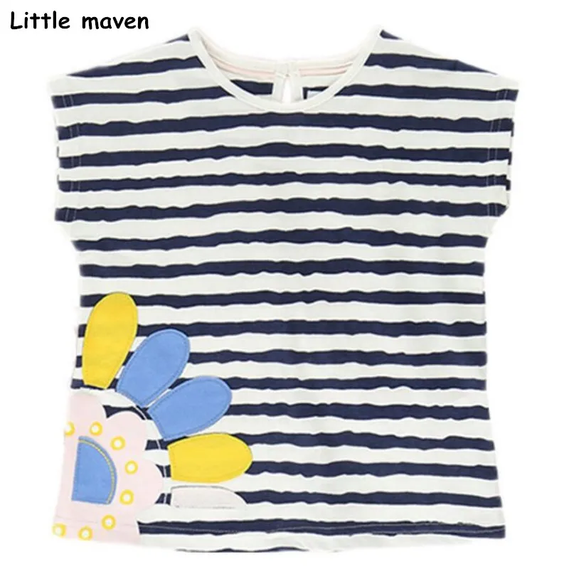 Little maven children 2018 summer baby girl clothes short sleeve t shirt striped flower applique cotton brand tee tops 51006
Little maven children 2018 summer baby girl clothes short sleeve t shirt striped flower applique cotton brand tee tops 51006