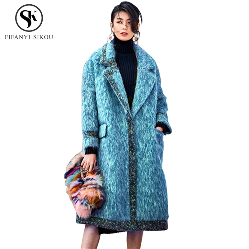 2018 New Winter Women Long Wool coat Fashion Single Button Loose Coats Ladies High end Woolen Outwear Fluffy soft Warm Overcoat
2018 New Winter Women Long Wool coat Fashion Single Button Loose Coats Ladies High end Woolen Outwear Fluffy soft Warm Overcoat