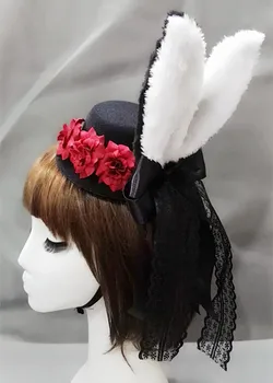 Women Plush Fluffy Bunny Rabbit Ears Mini Top Hat Costume Rose Flower Lace Accessory Halloween Dress Up
Women Plush Fluffy Bunny Rabbit Ears Mini Top Hat Costume Rose Flower Lace Accessory Halloween Dress Up