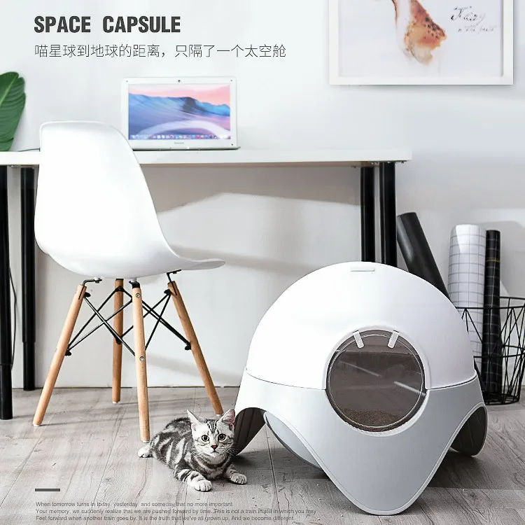 15% Easy Clean Creative Cat Litter Pan Super Large Space Toilet for Cats Hooded Round Design Litter Tray Anti-stink & Anti-spill
15% Easy Clean Creative Cat Litter Pan Super Large Space Toilet for Cats Hooded Round Design Litter Tray Anti-stink & Anti-spill