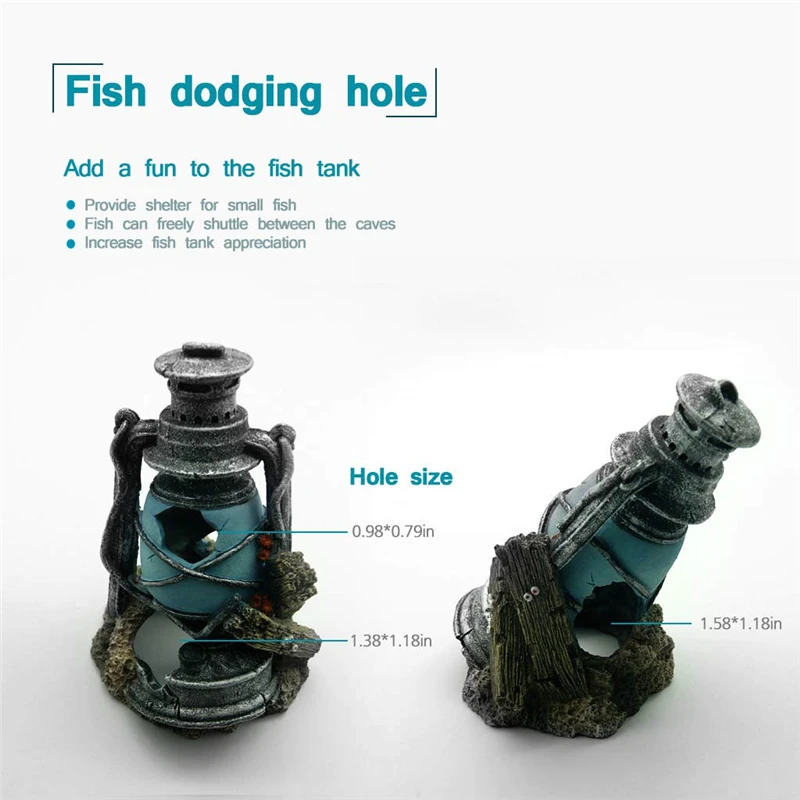 5 Aquarium Decoration Poly Resin Lighthouse Retro Resin Landscaping For Aquarium Fish Tank Nice Underwater Landscape