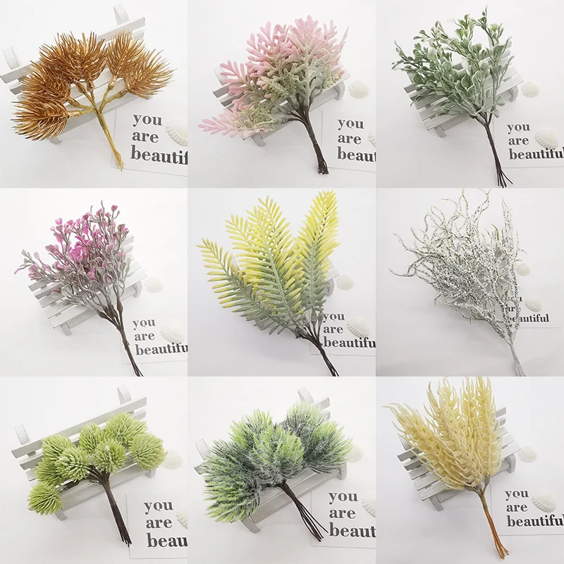 Home Decoration Fake Grass 6PCS/Lot Wedding Christmas Decoration DIY Artificial Flowers Scrapbooking Artificial Plants
Home Decoration Fake Grass 6PCS/Lot Wedding Christmas Decoration DIY Artificial Flowers Scrapbooking Artificial Plants