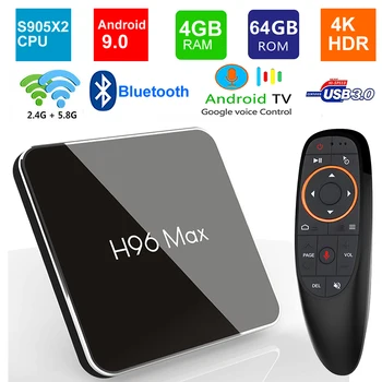 H96 MAX X2 Smart TV Box Android 9.0 Amlogic S905X2 CPU 4GB 64GB 2.4G/5G Dual WIFI BT4.0 USB3.0 3D 4K HDR Google Voice Control
H96 MAX X2 Smart TV Box Android 9.0 Amlogic S905X2 CPU 4GB 64GB 2.4G/5G Dual WIFI BT4.0 USB3.0 3D 4K HDR Google Voice Control