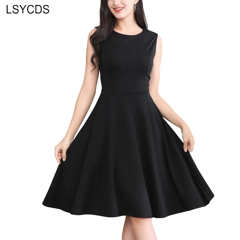 LSYCDS Elegant A-Line Dress for Woman Vintage Sleeveless Solid Black Red Dress Retro Casual Party Women Summer Dress
LSYCDS Elegant A-Line Dress for Woman Vintage Sleeveless Solid Black Red Dress Retro Casual Party Women Summer Dress