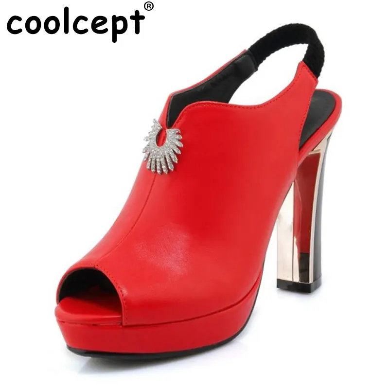 Coolcept Size 32-42 Women High Heels Sandals Elastic Band Crystal Heeled Shoes Women Open Toe Platform Party Wedding Footwear
Coolcept Size 32-42 Women High Heels Sandals Elastic Band Crystal Heeled Shoes Women Open Toe Platform Party Wedding Footwear
