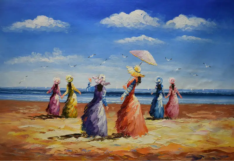 HandPainted Impression Saescape Oil Painting on Canvas Abstract Girl on the Beach Canvas Painting Wll Art Picture for LivingRoom
HandPainted Impression Saescape Oil Painting on Canvas Abstract Girl on the Beach Canvas Painting Wll Art Picture for LivingRoom